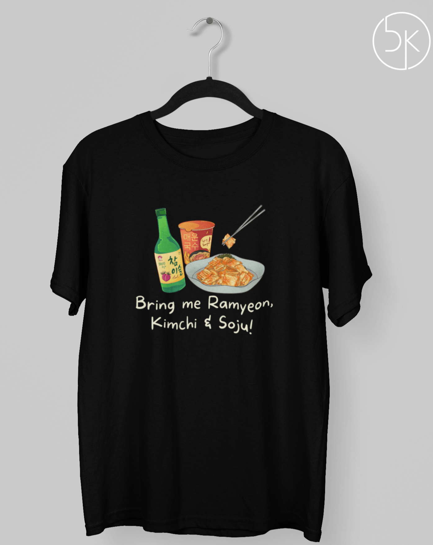 Ramyeon, Kimchi & Soju T-shirt - Koral Dusk