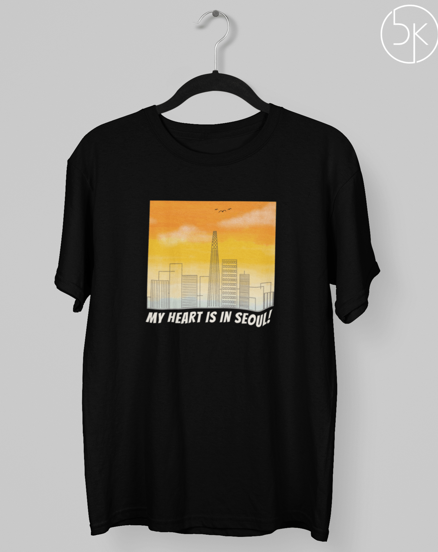 My Heart Is In Seoul T-shirt - Koral Dusk