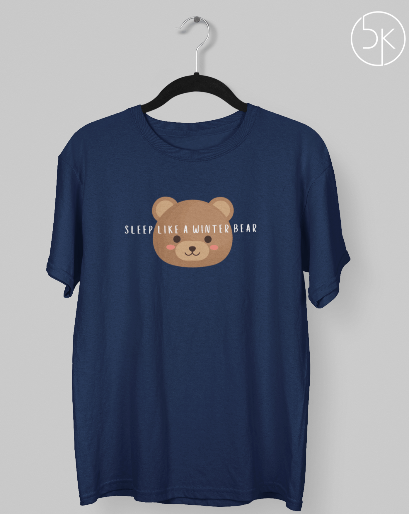 Sleep like a winter bear T-shirt - Koral Dusk