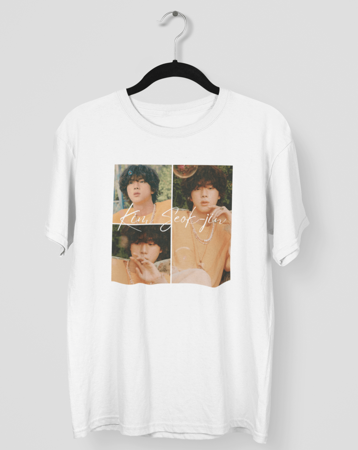 Jin-spired: BTS's Kim Seokjin T-shirt - Koral Dusk
