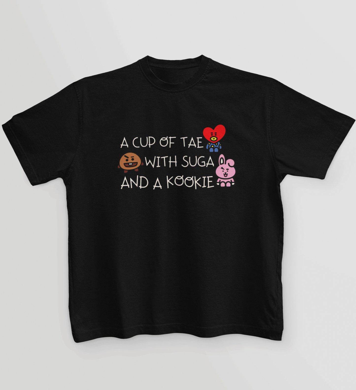 Tae, Suga & Kookie Kids Tee - Koral Dusk