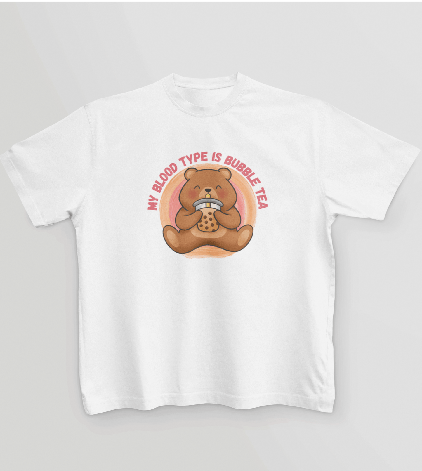 My blood type is bubble tea Kids T-shirt - Koral Dusk
