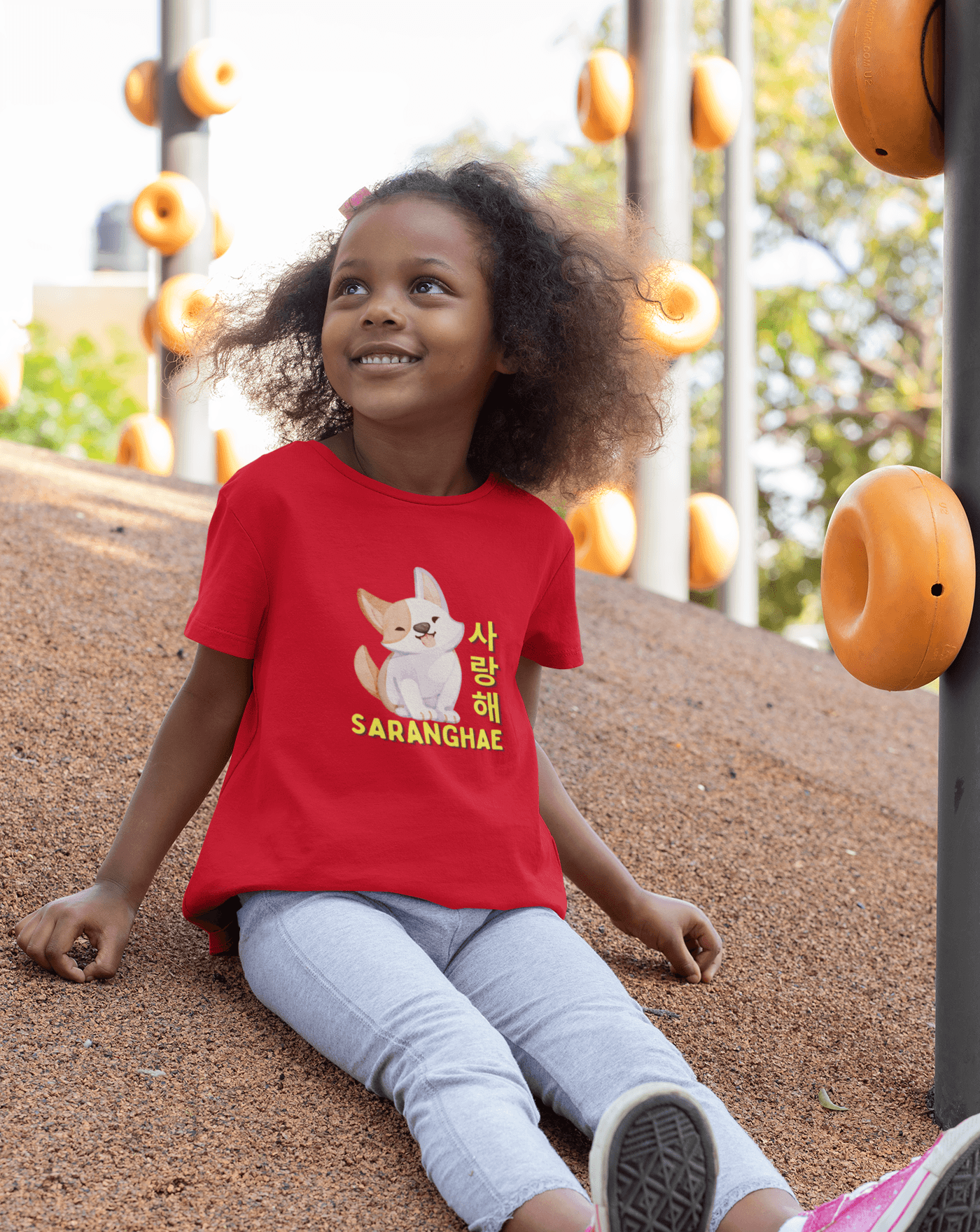 Saranghae Kids T-shirt - Koral Dusk