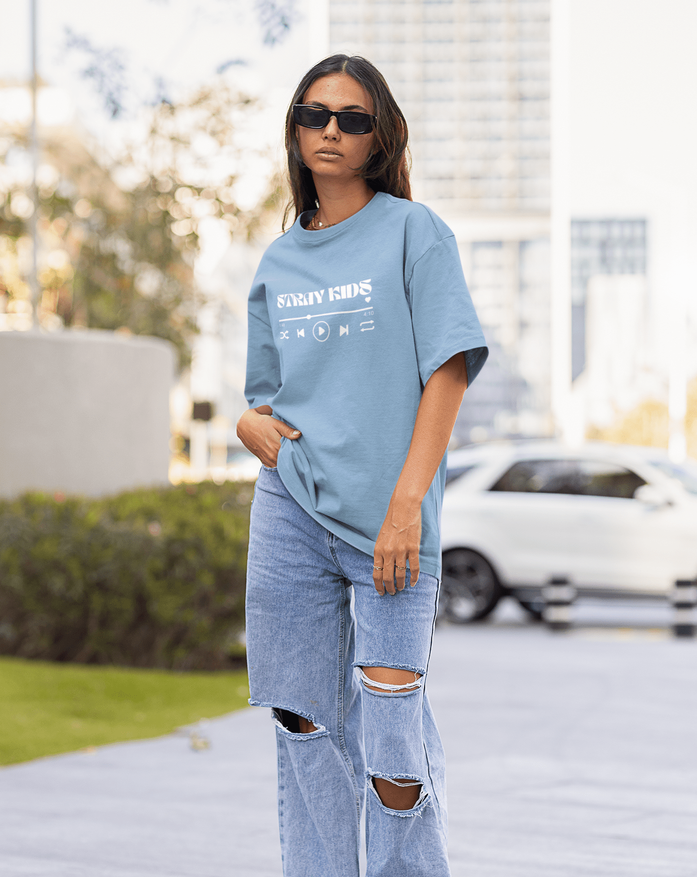 Stray Kids 'On the loop Era' Oversized T-shirt - Koral Dusk