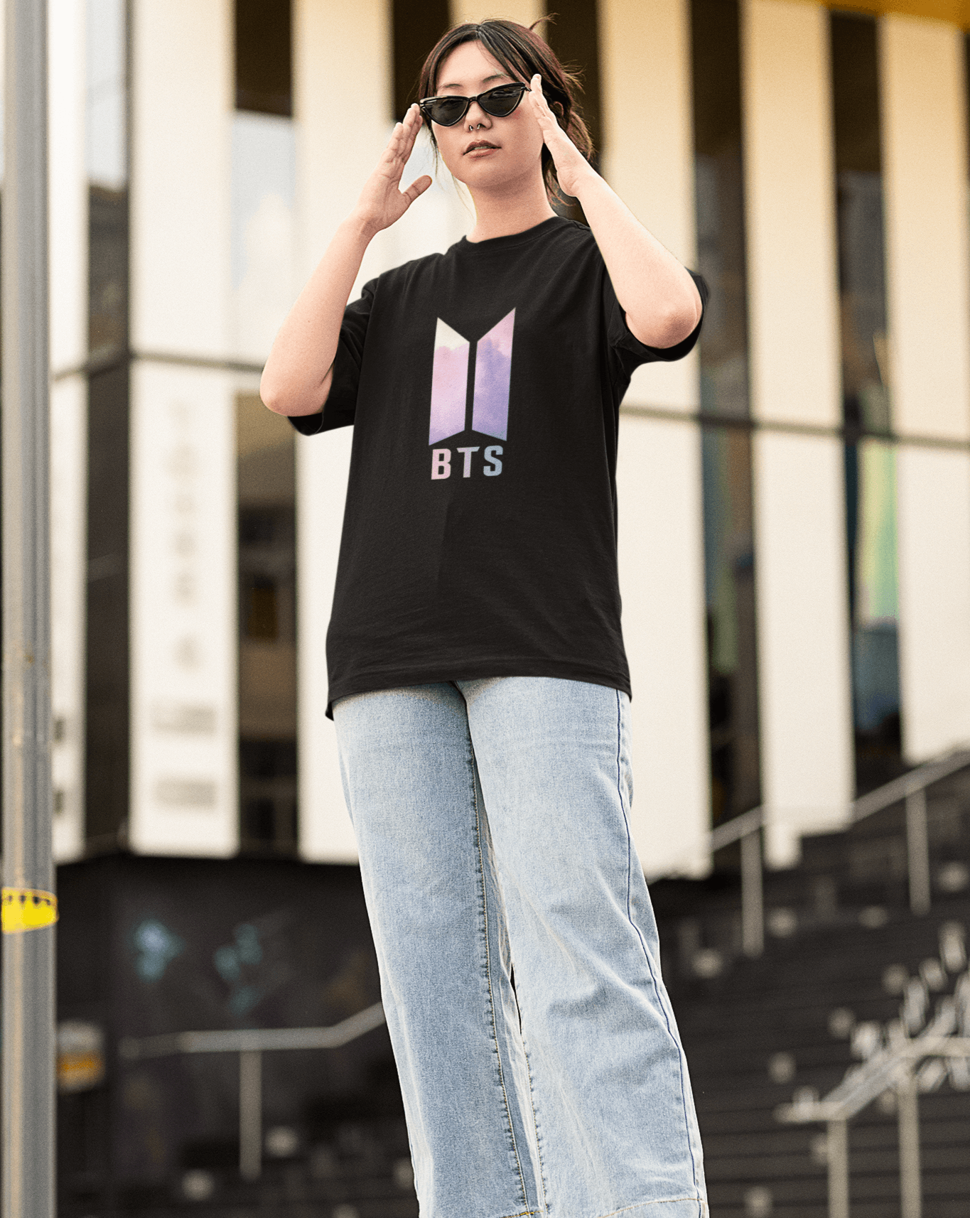 BTS Logo Oversized Tee - Koral Dusk