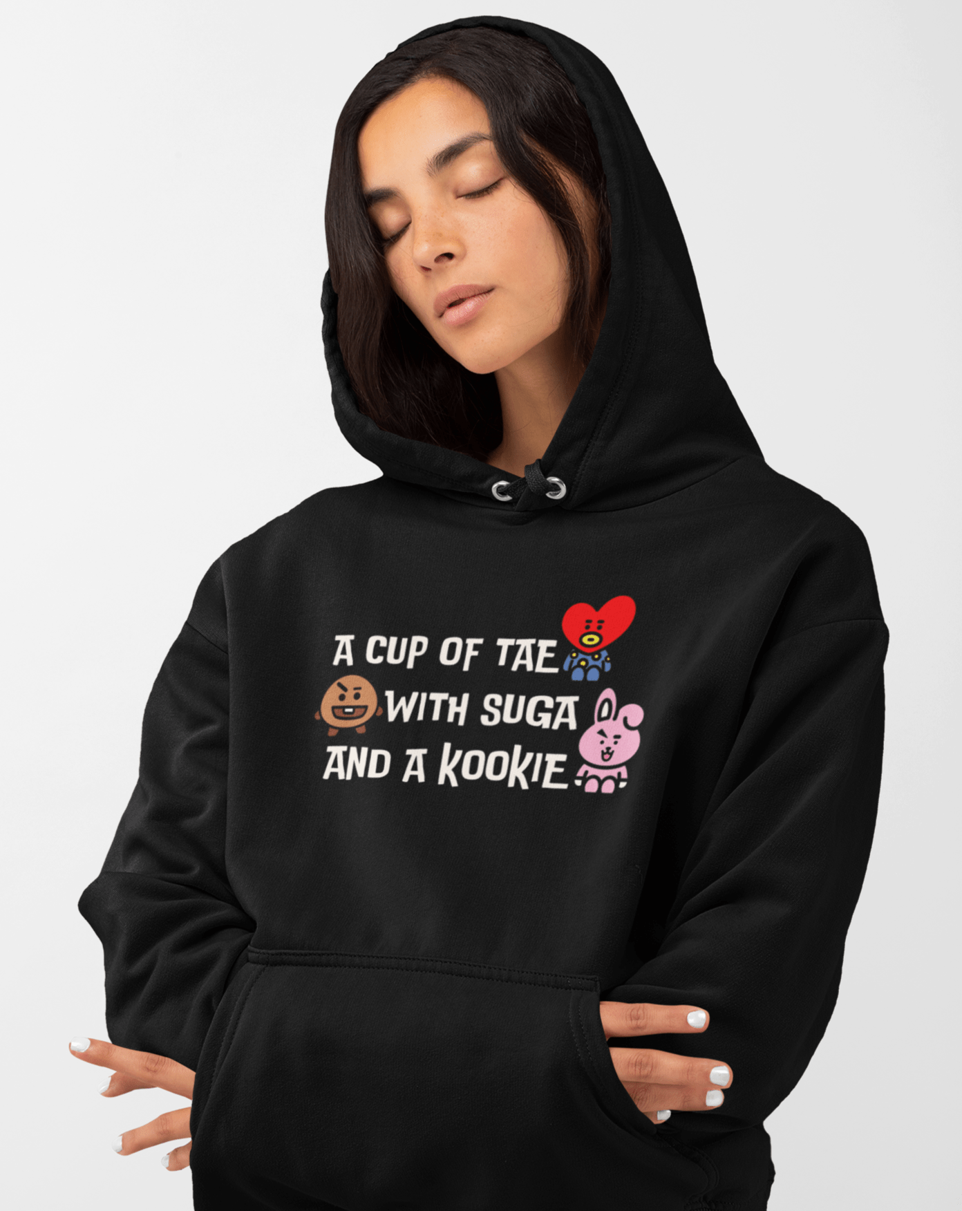 Tae, Suga & Kookie Hoodie - Koral Dusk