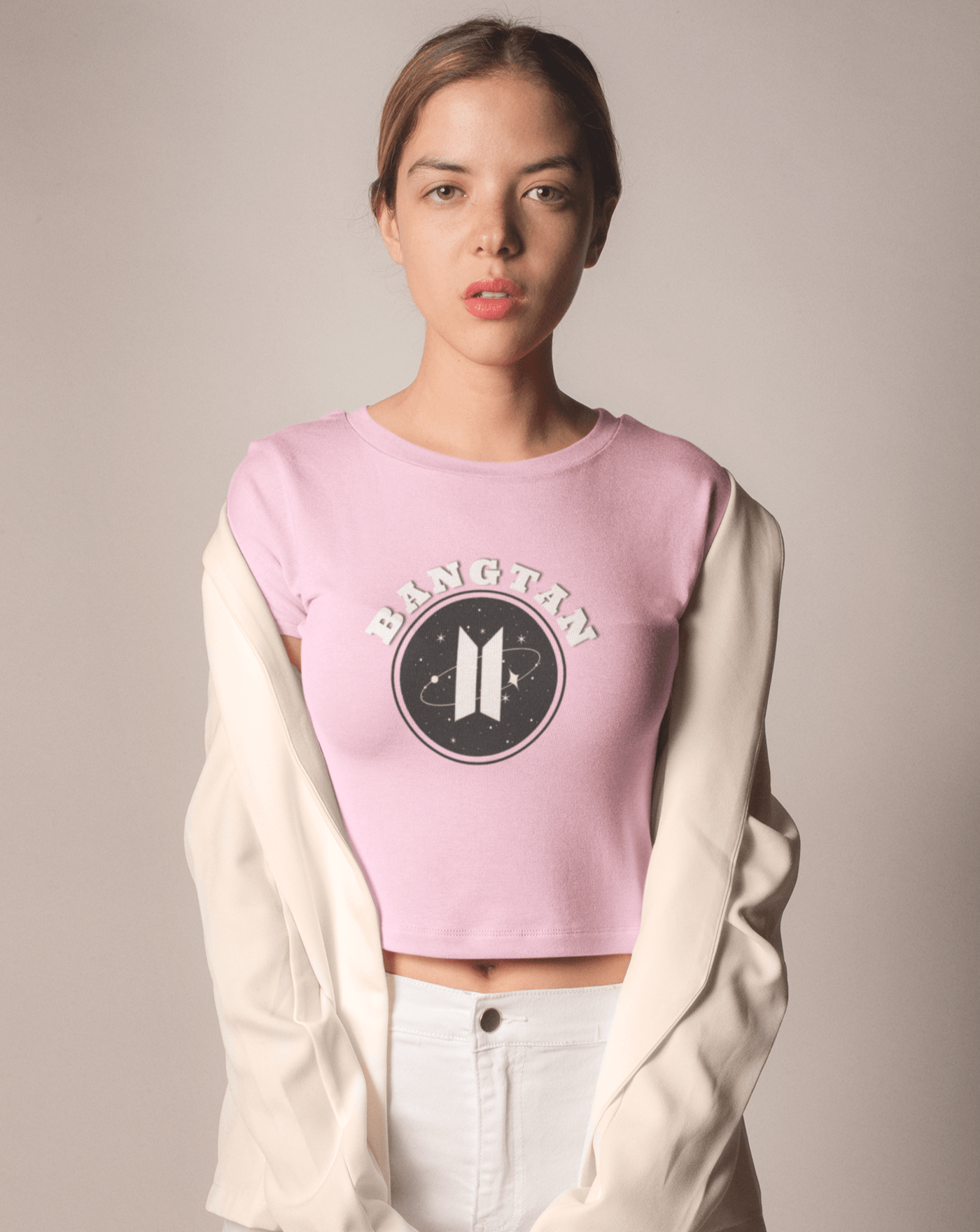 Bangtan BTS Crop Tee - Koral Dusk