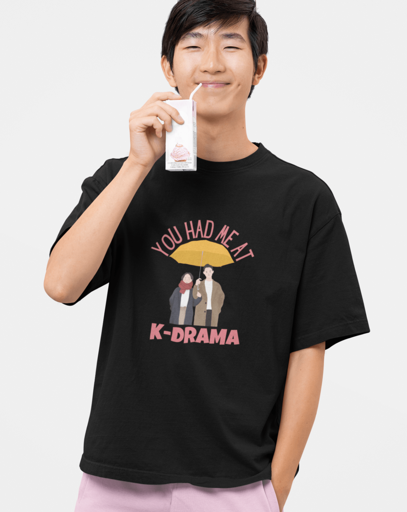 K-drama Oversized Tee - Koral Dusk