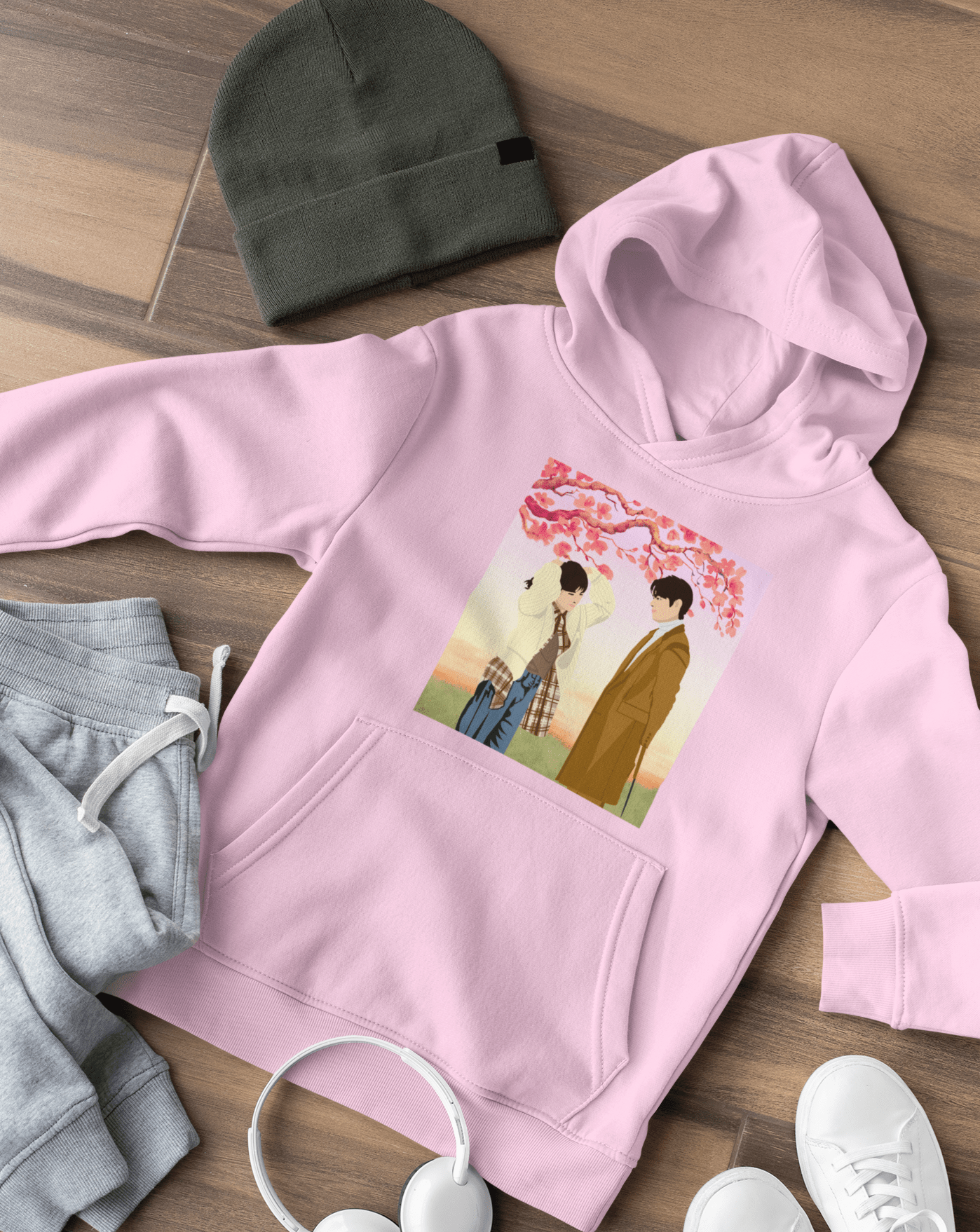 Love In Still Moments Hoodie - Koral Dusk