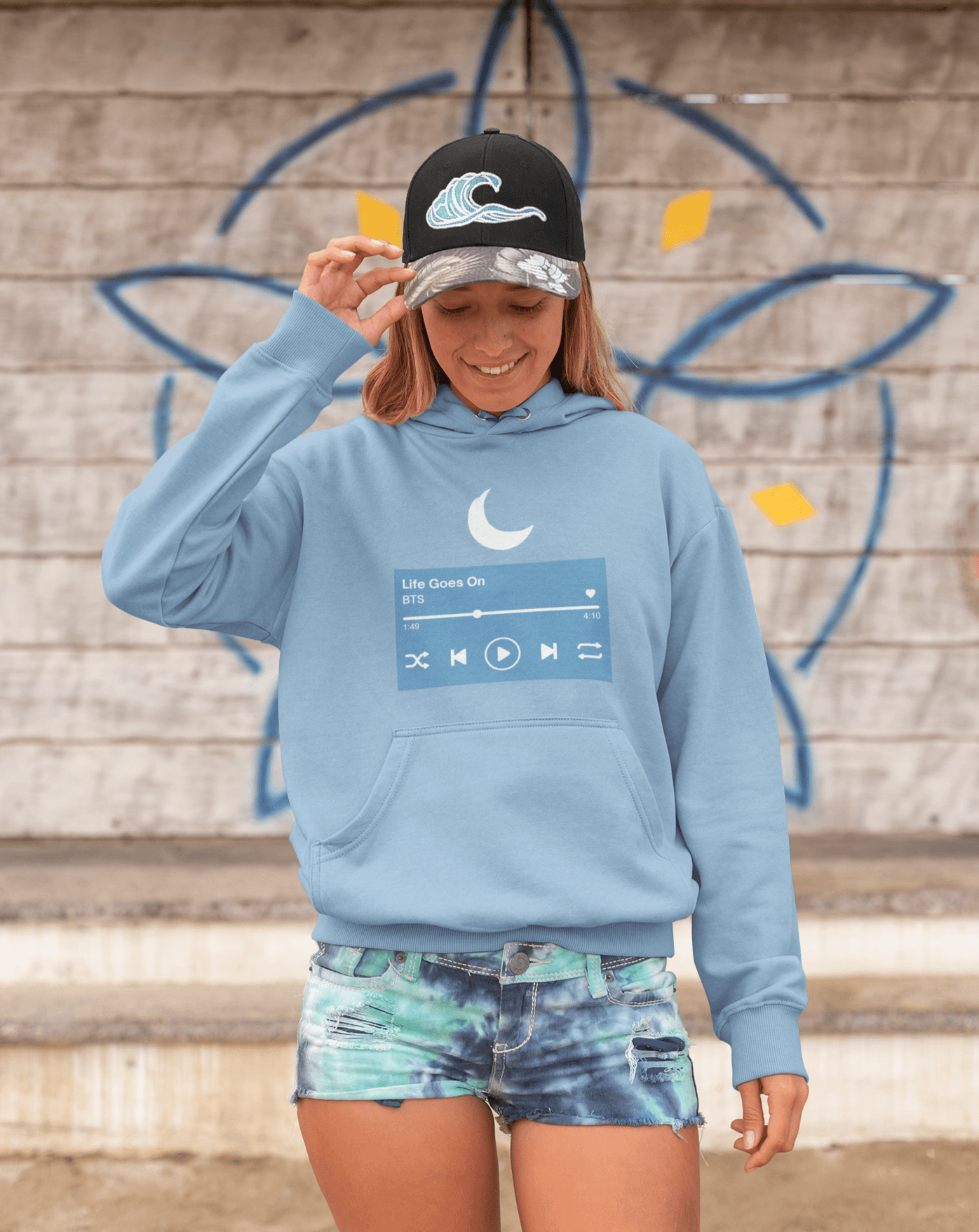 Life Goes On Hoodie - Koral Dusk