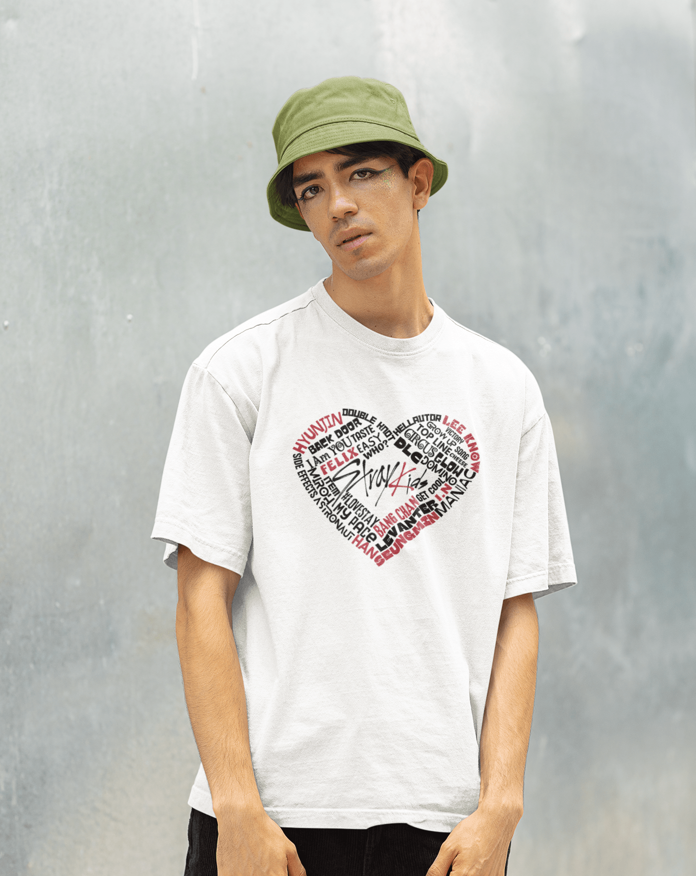 Stray Kids 'Heartbeat Era' Oversized T-shirt - Koral Dusk