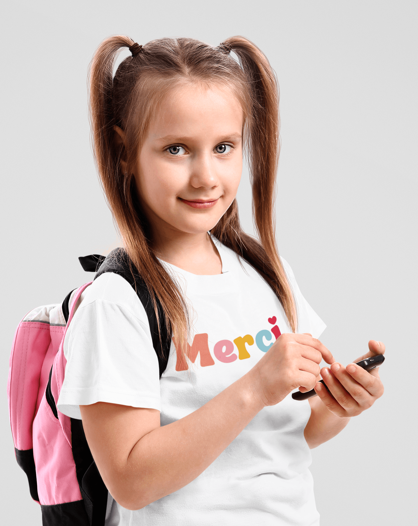 Merci Kids T-shirt - Koral Dusk