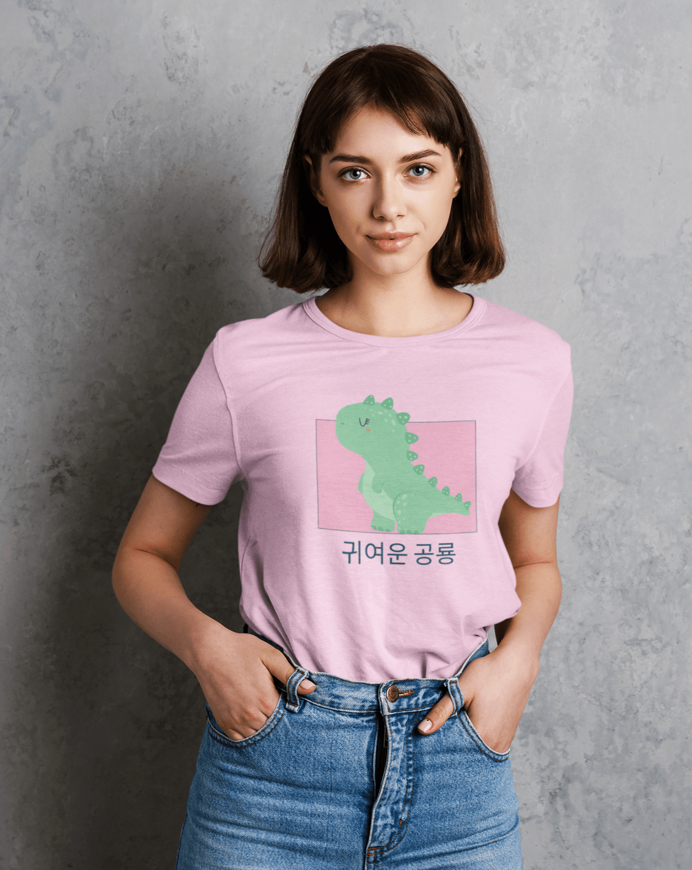 Kawaii Dinosaur T-shirt - Koral Dusk