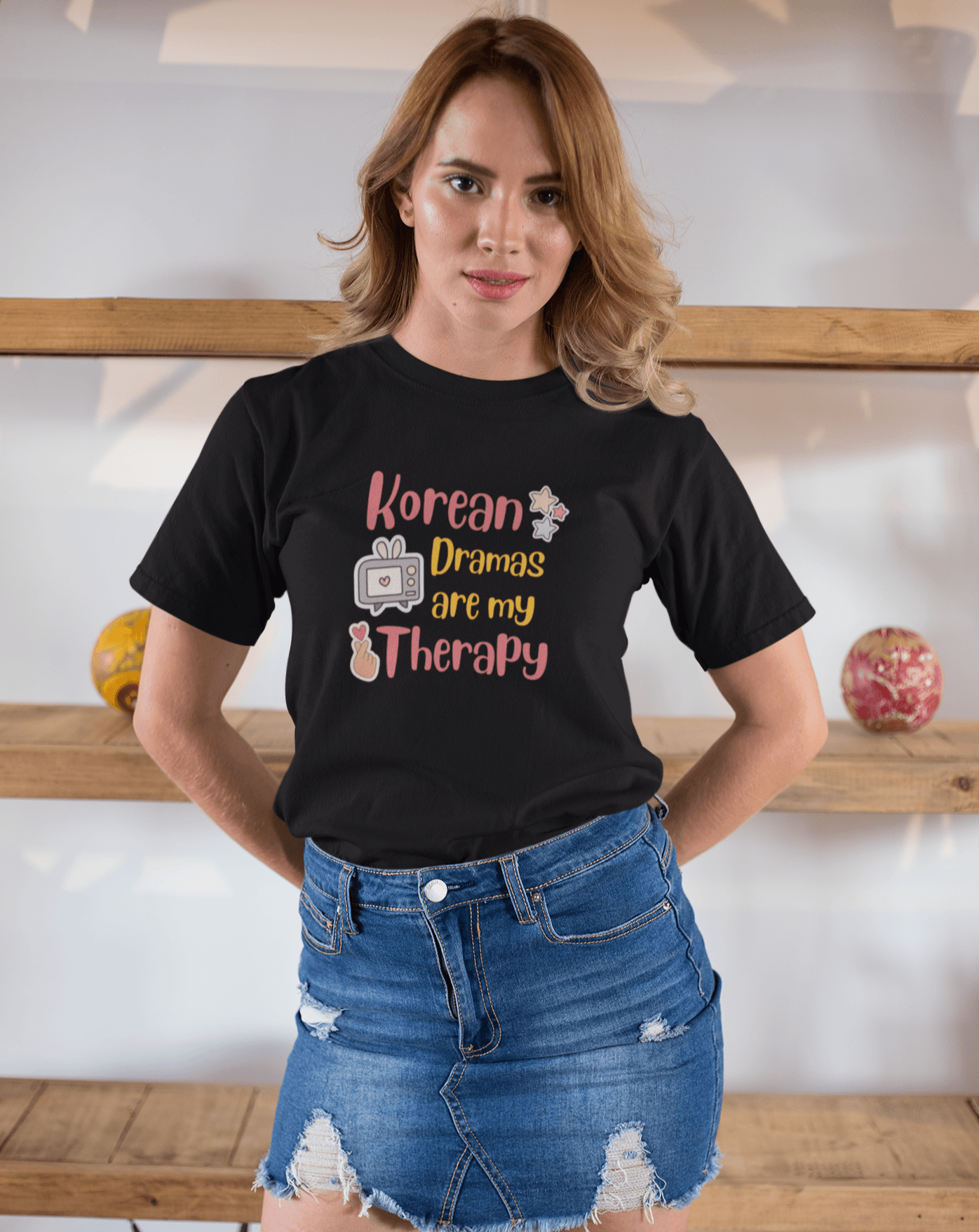 Korean Dramas Are My Therapy T-shirt - Koral Dusk