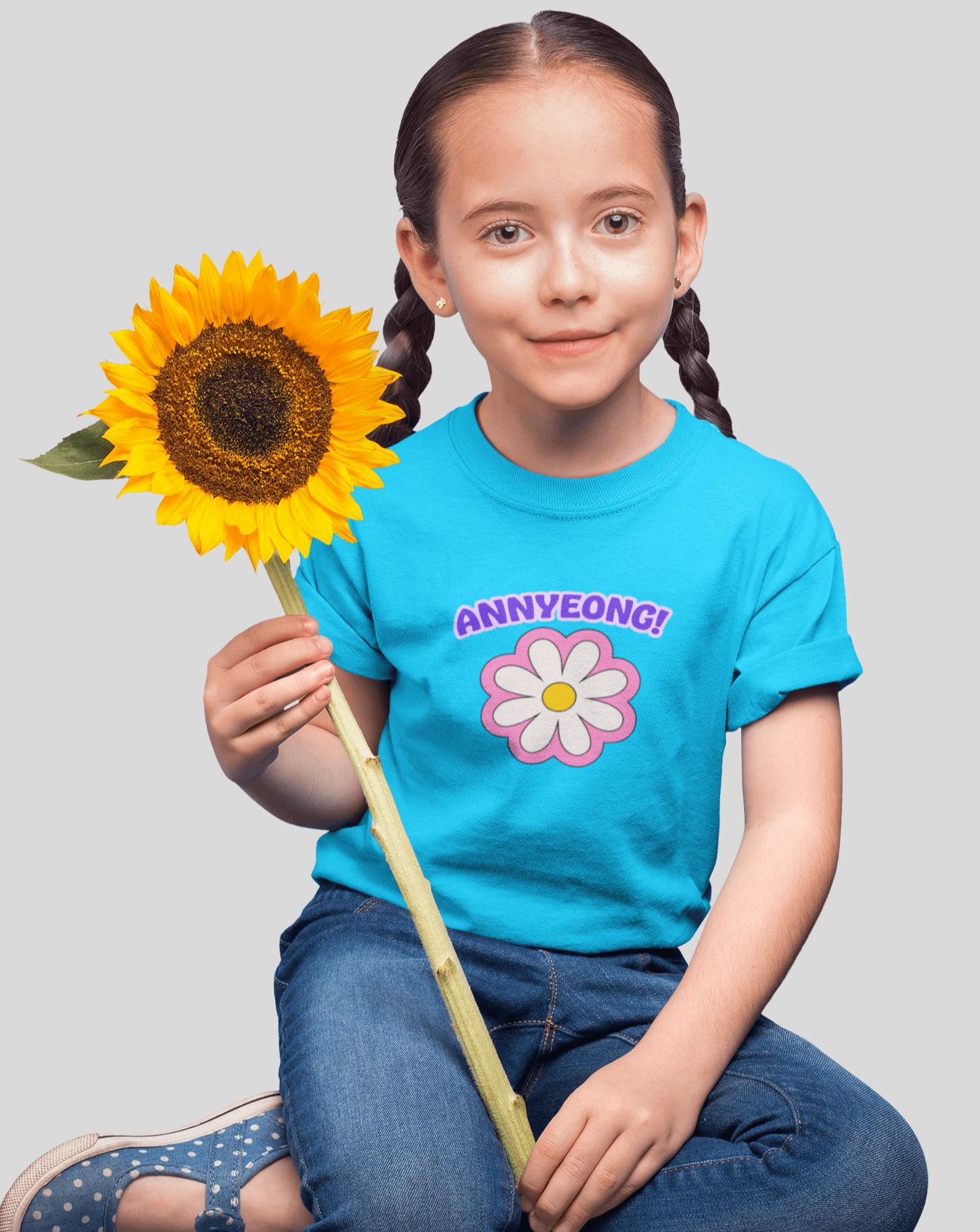Annyeong Kids T-shirt - Koral Dusk