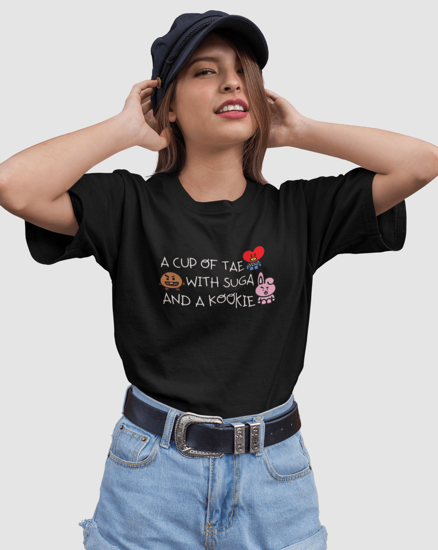 Tae, Suga & Kookie T-shirt - Koral Dusk