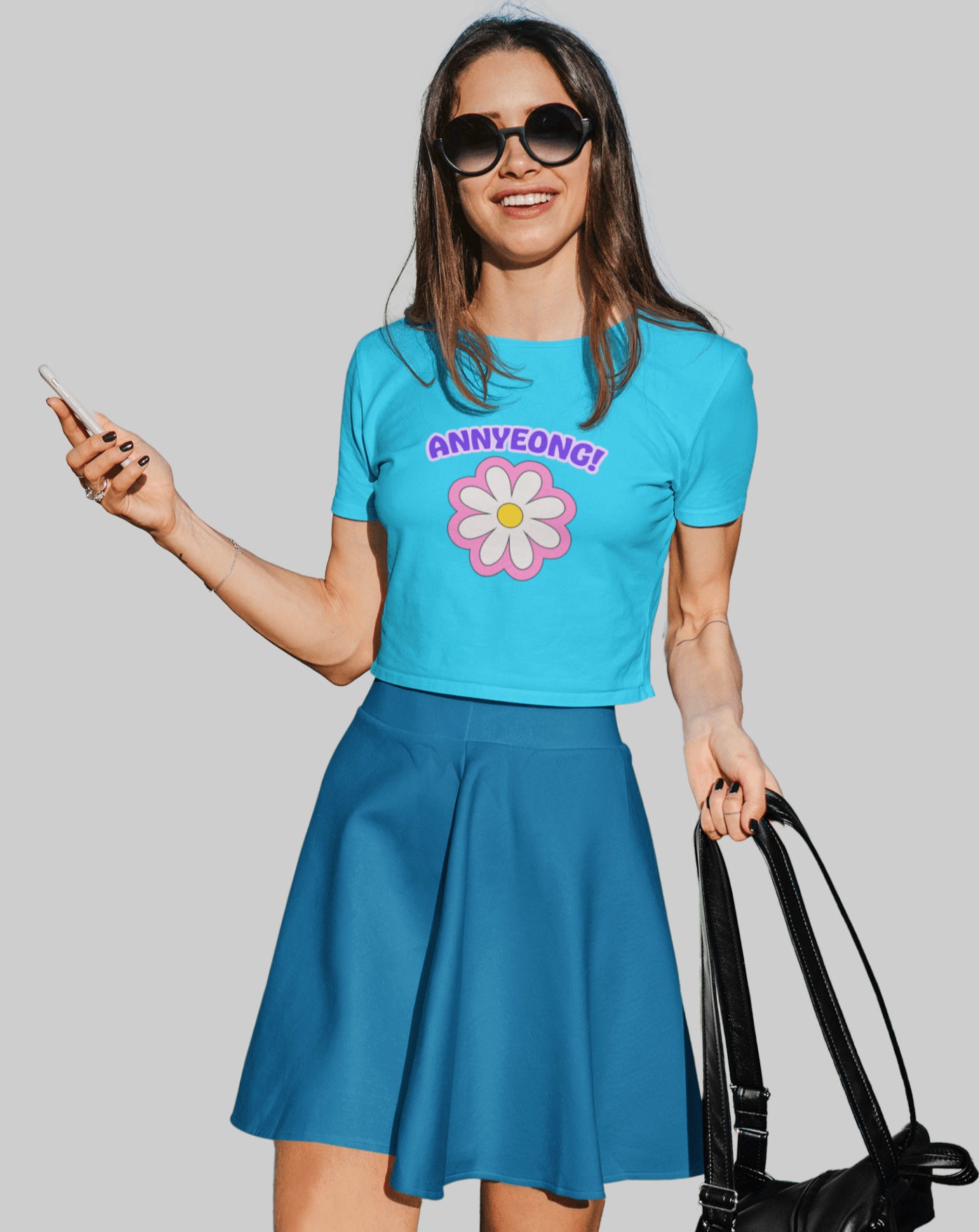 Annyeong Crop Tee - Koral Dusk