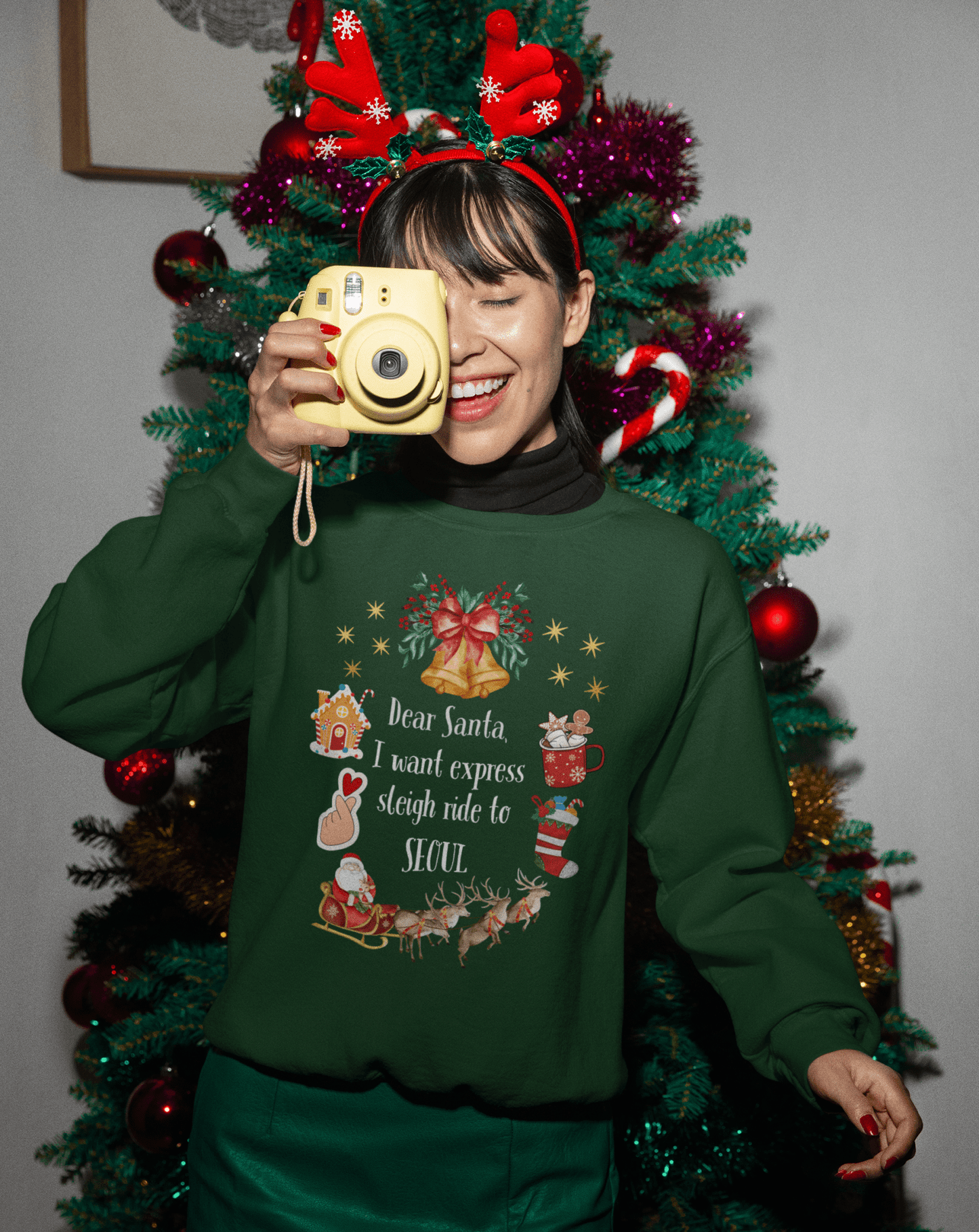 Seoul Christmas Sweatshirt - Koral Dusk