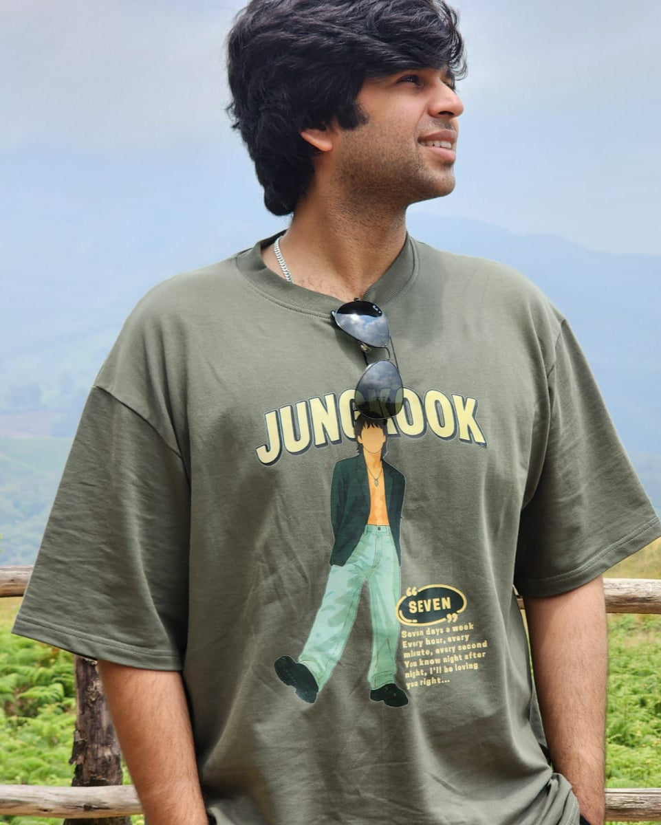 Jungkook Golden Premium Oversized Tee