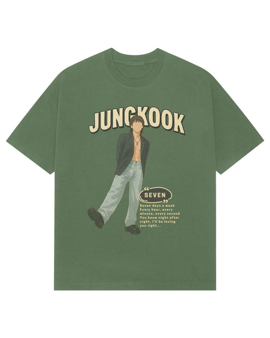 Jungkook Golden Premium Oversized Tee