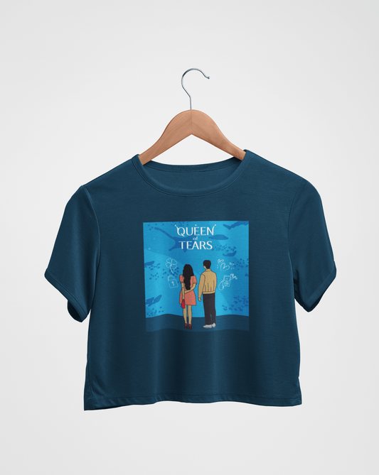 Queen Of Tears Aquarium Date Crop T-shirt