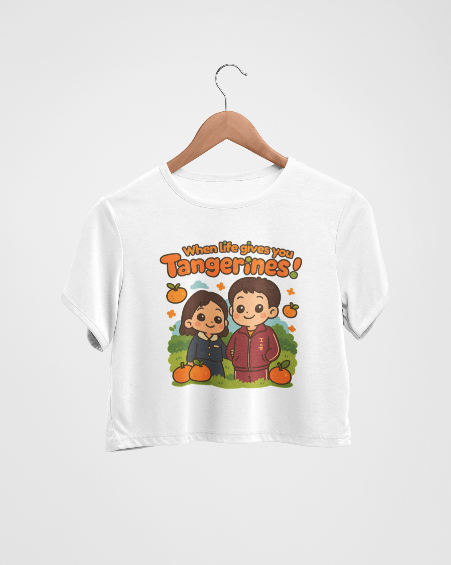 When Life Gives You Tangerines 🍊 Crop T-shirt