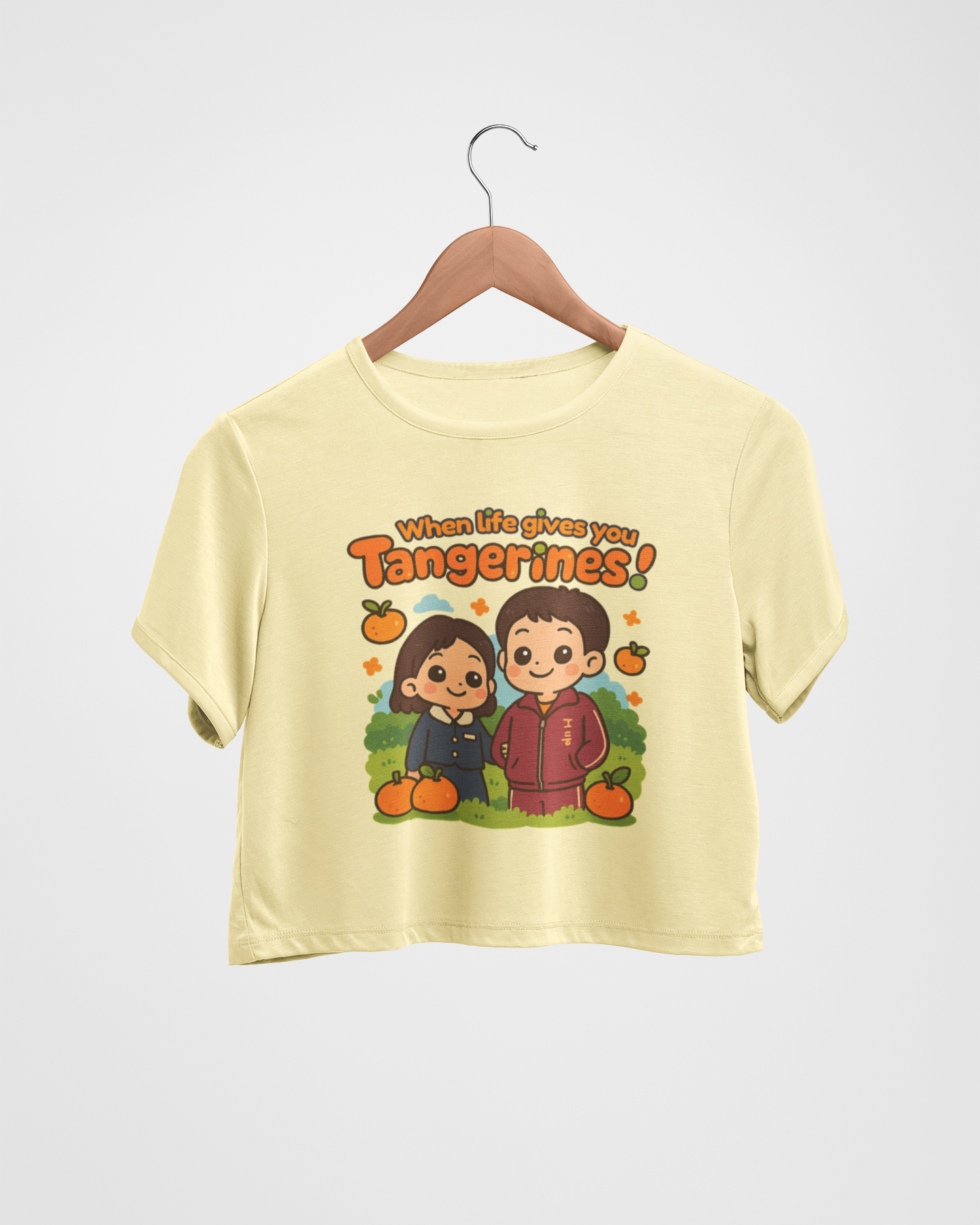 When Life Gives You Tangerines 🍊 Crop T-shirt