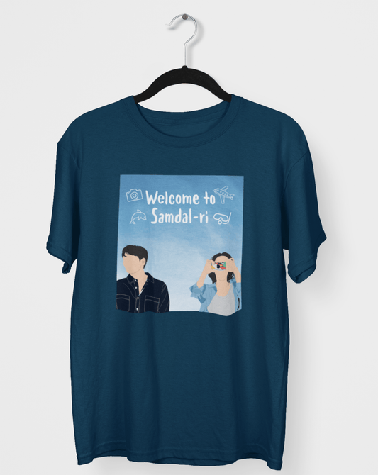 Welcome To Samdal-ri Doodle T-shirt - Koral Dusk