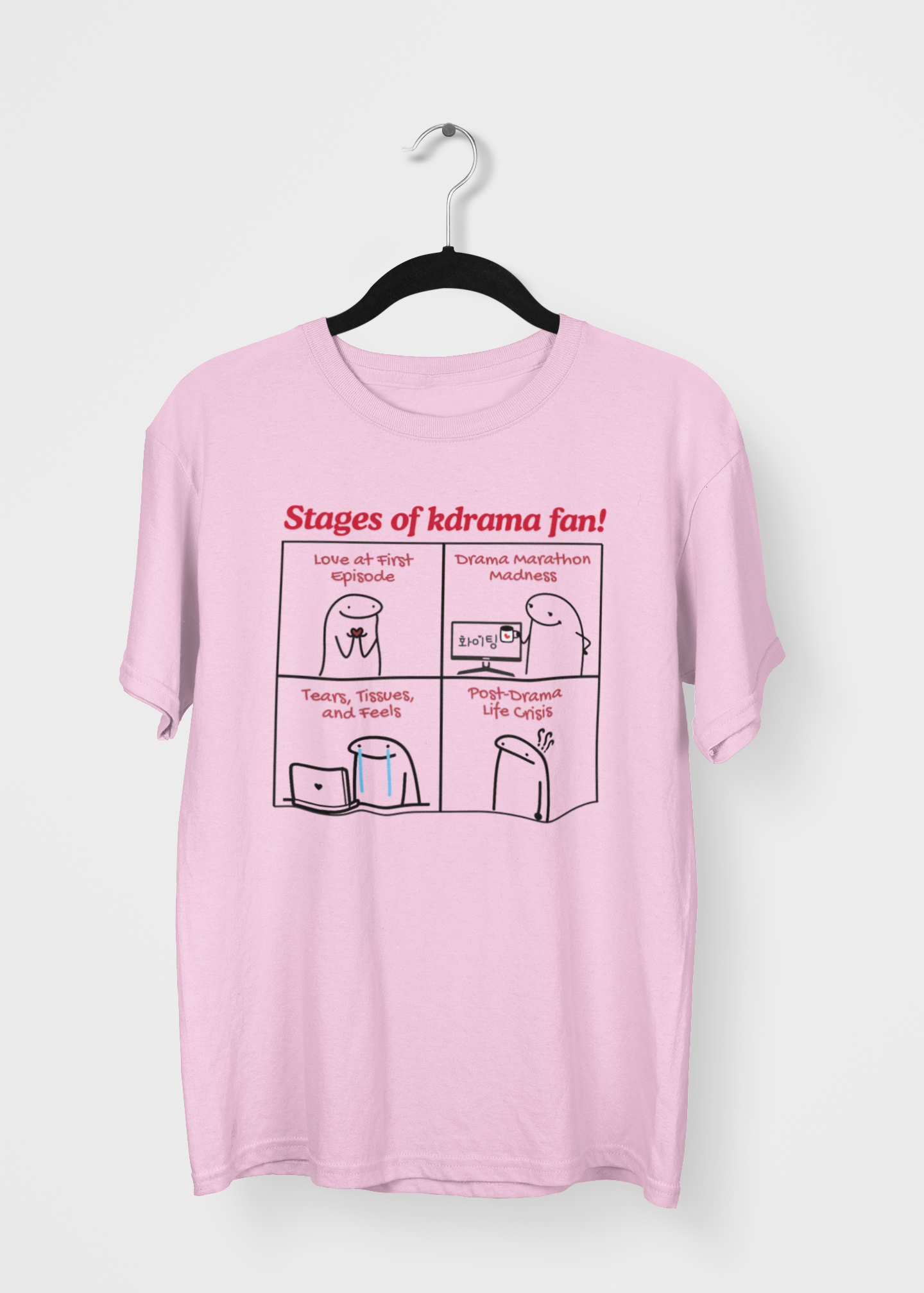 Stages of Kdrama Fan Butter Soft Tshirt