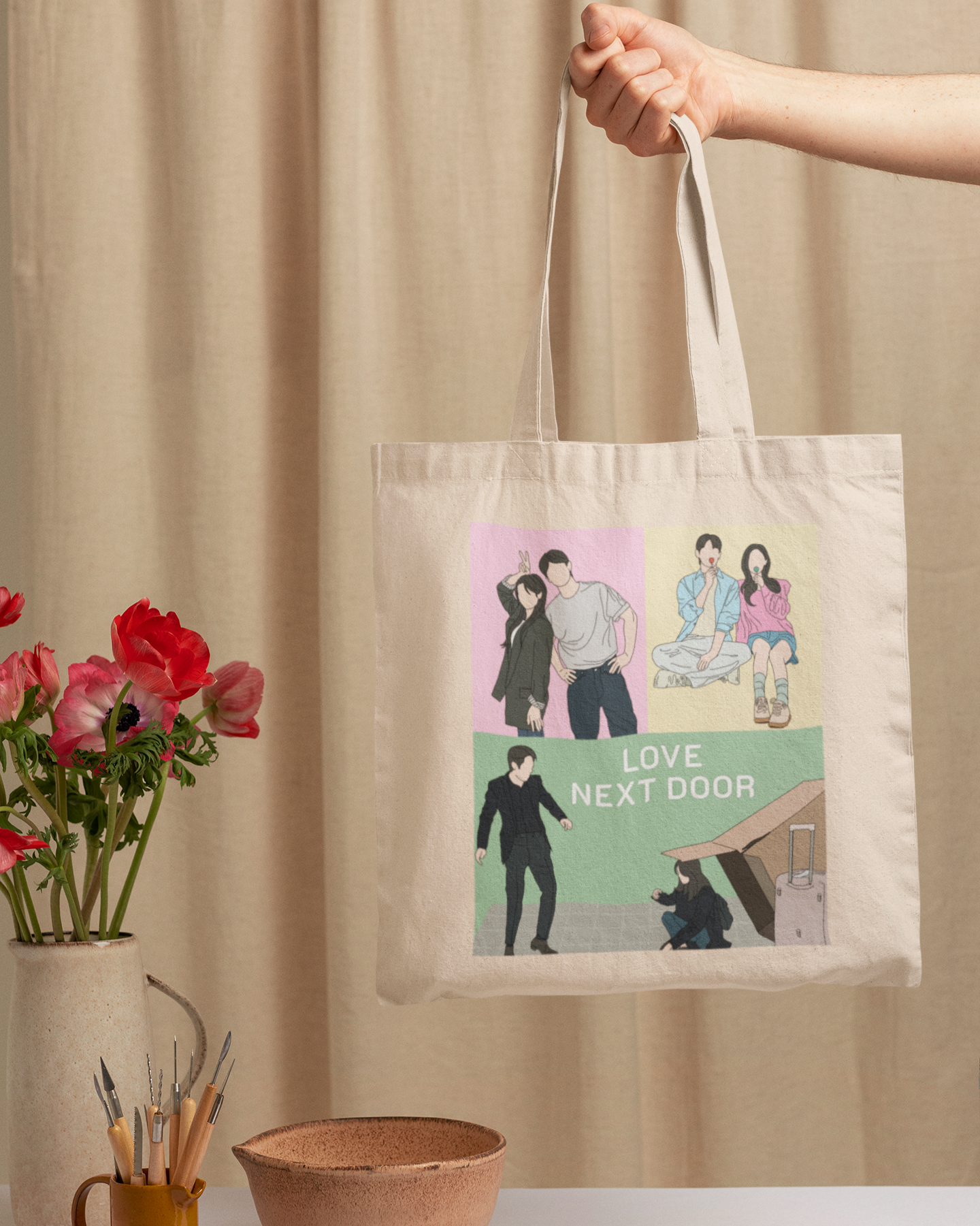 Love Next Door Tote Bag