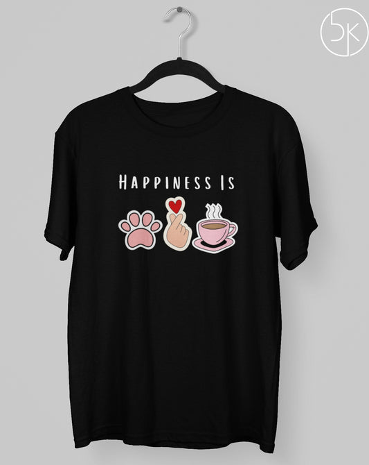 Happiness Is Dog, K-drama & Coffee T-shirt Printrove