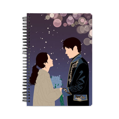Petals Across Dimensions Notebook - Koral Dusk