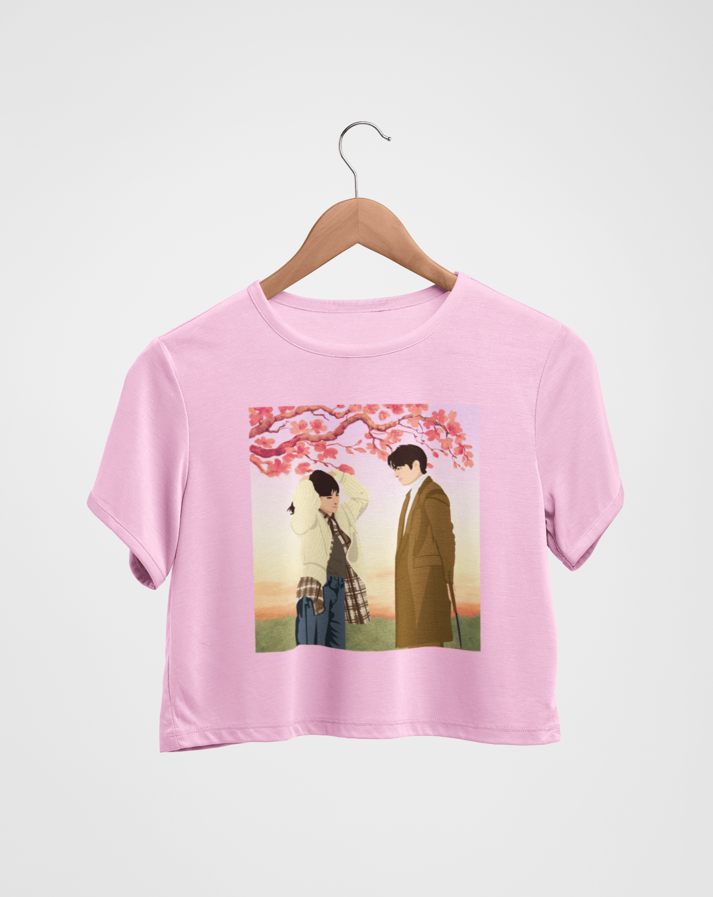 Love In Still Moments Crop Tee - Koral Dusk