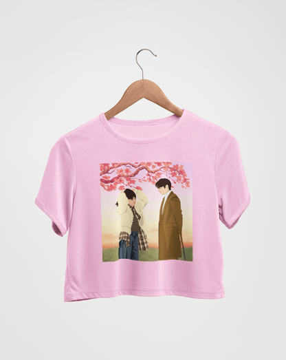 Love In Still Moments Crop Tee - Koral Dusk