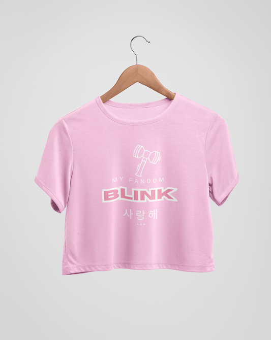 Blink's BLACKPINK Tribute Crop Tee - Koral Dusk