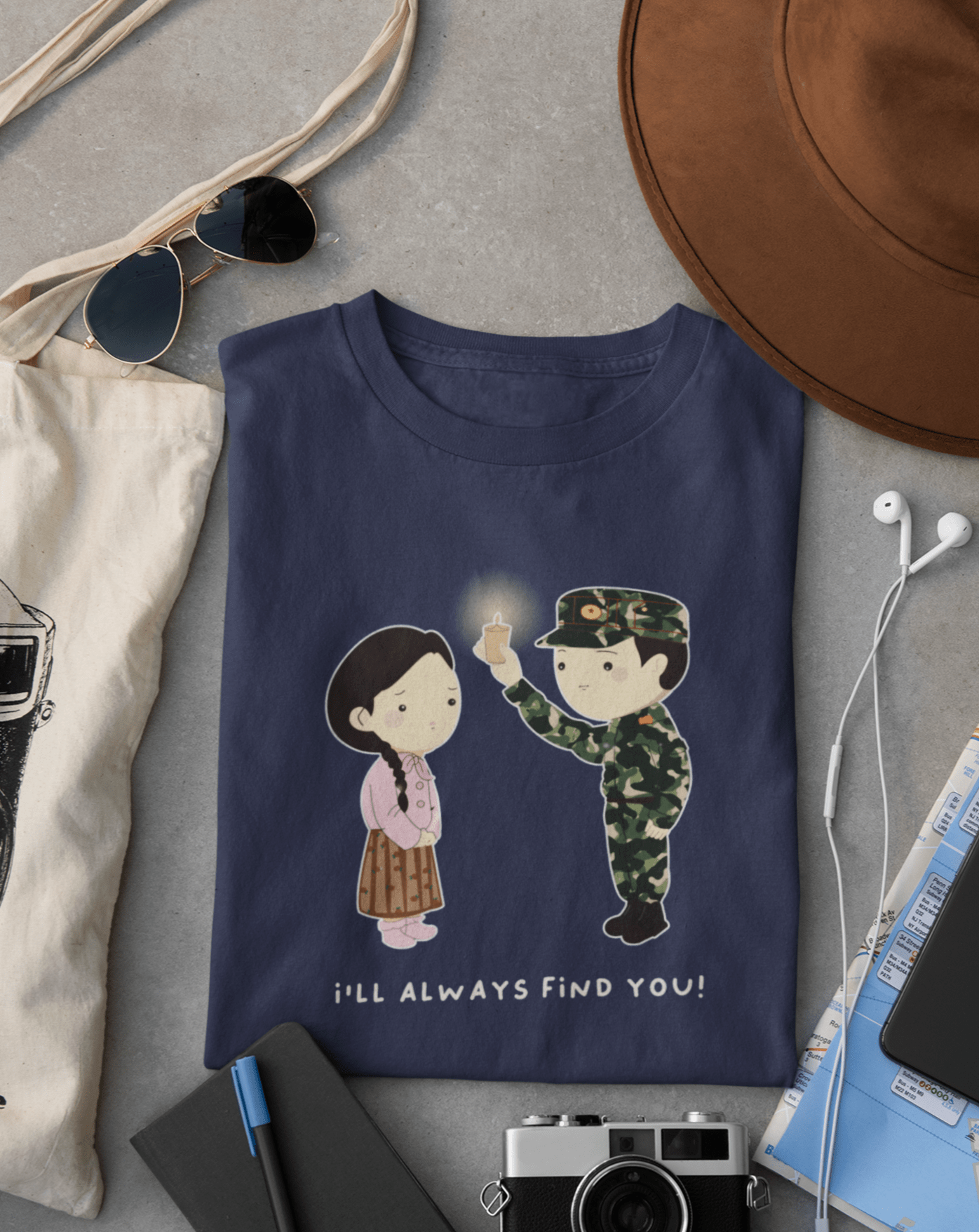 Finding You in The Candlelight T-shirt - Koral Dusk