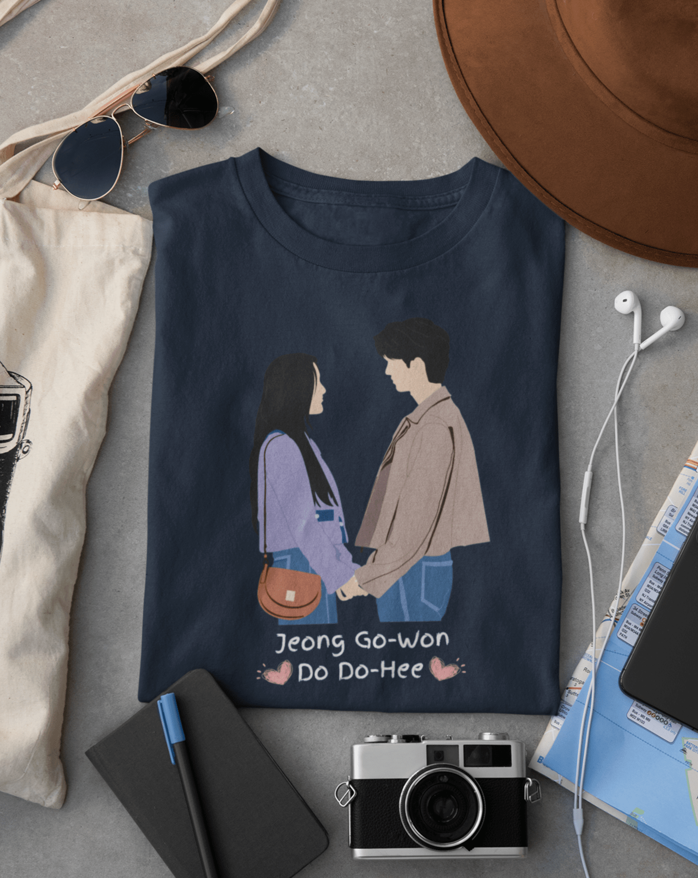 Gu-Won & Do Do-Hee T-shirt - Koral Dusk