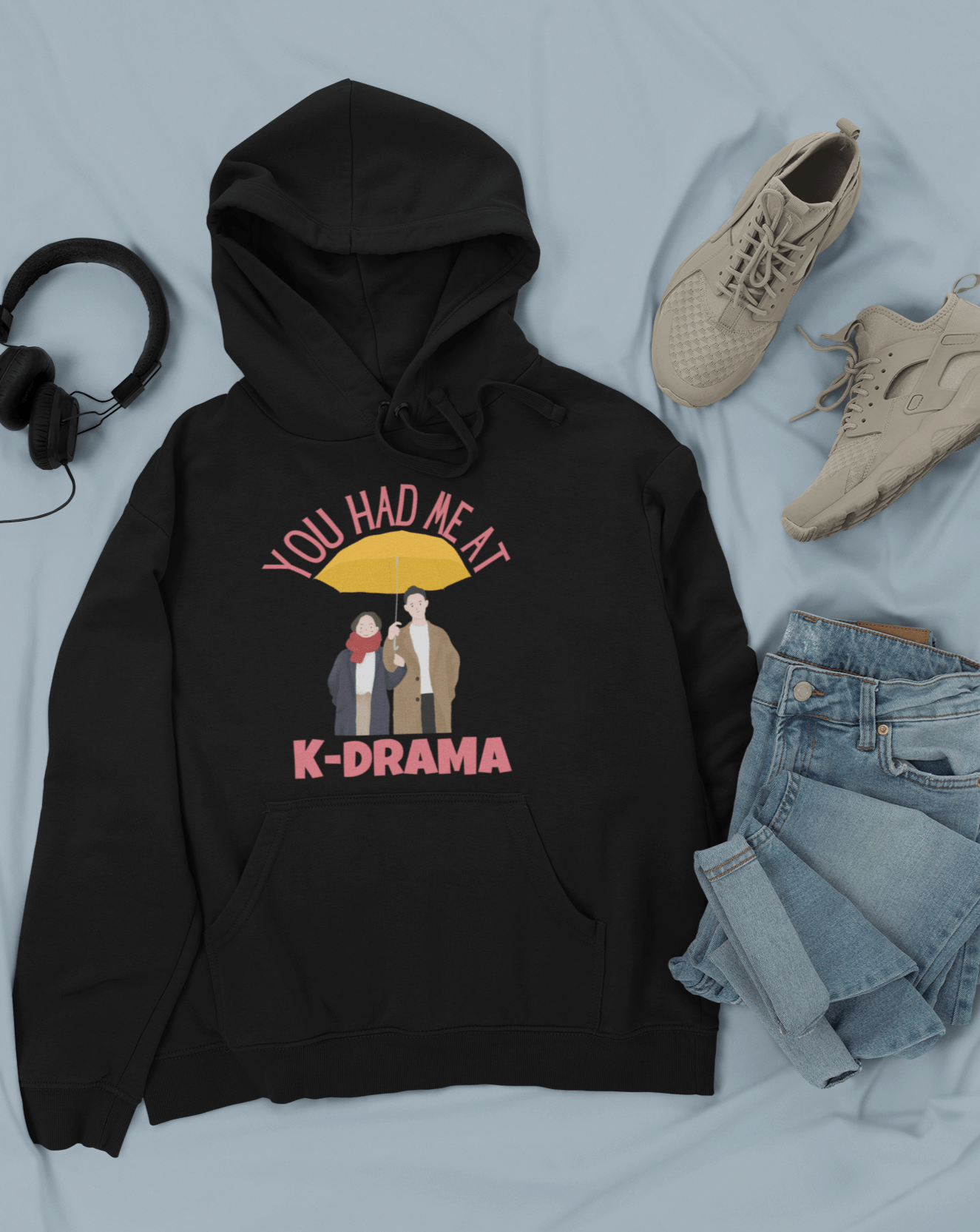 You Had Me At K-drama Hoodie - Koral Dusk