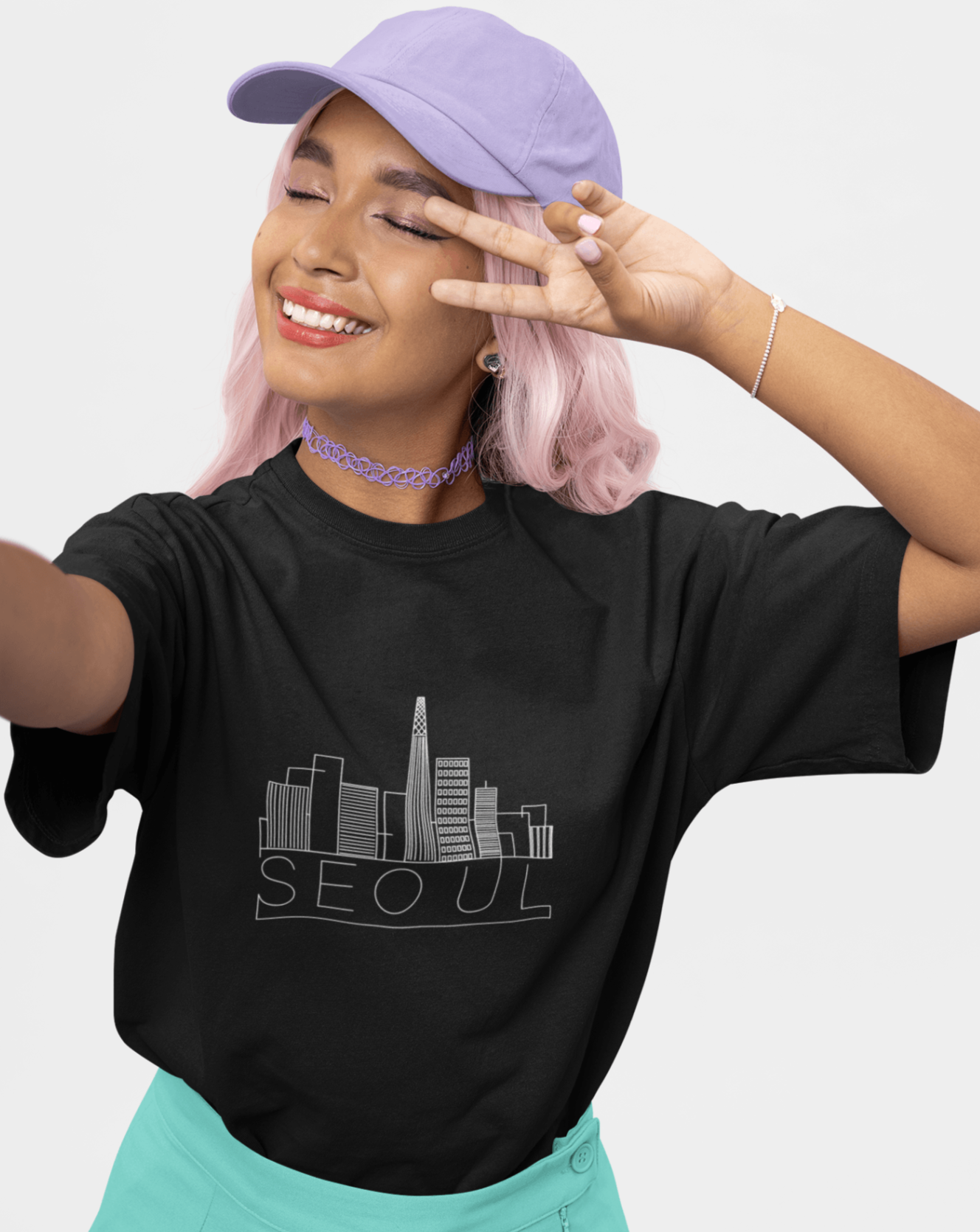 Seoul Oversized Tee - Koral Dusk