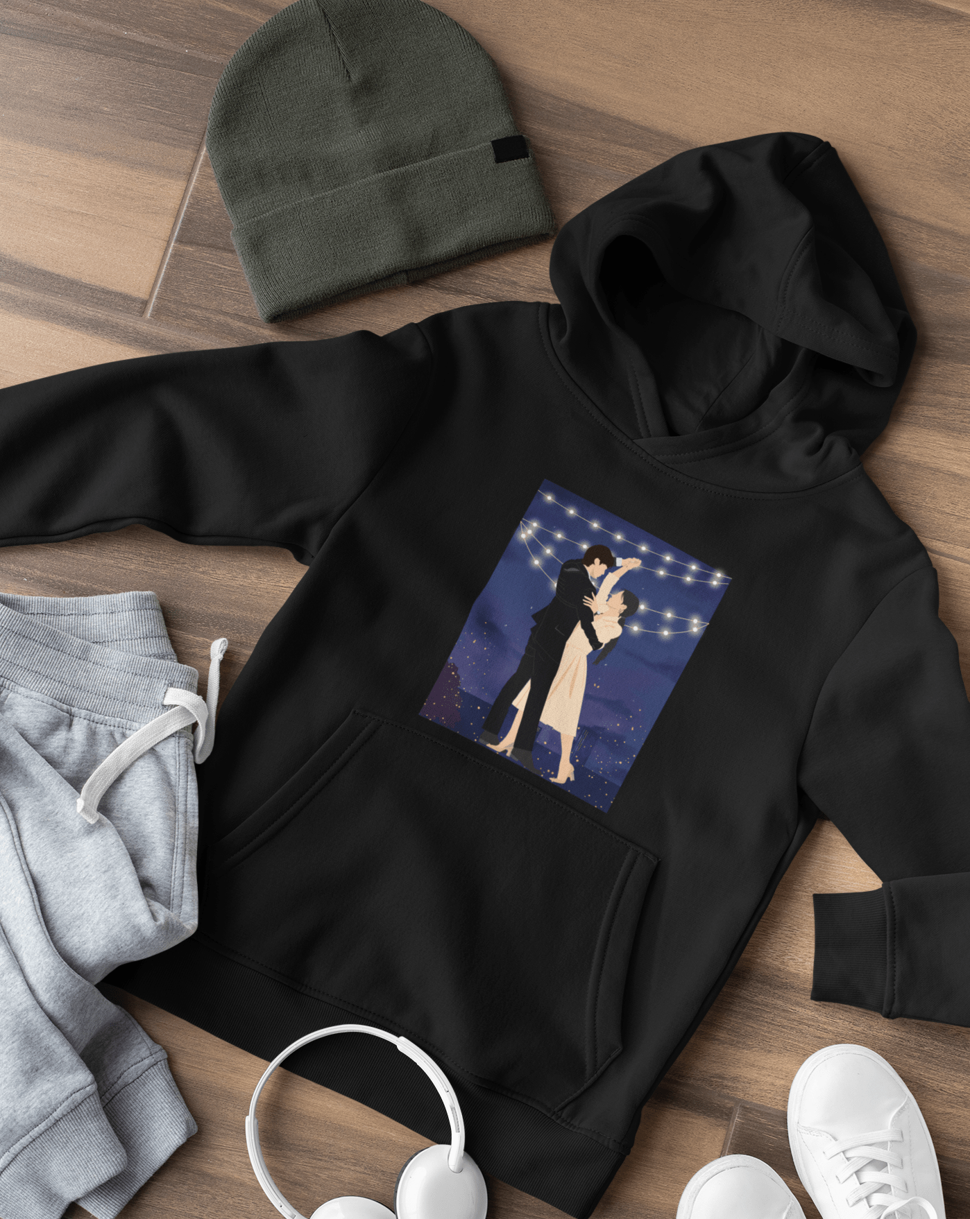 Tango Under The Moonlight Hoodie - Koral Dusk