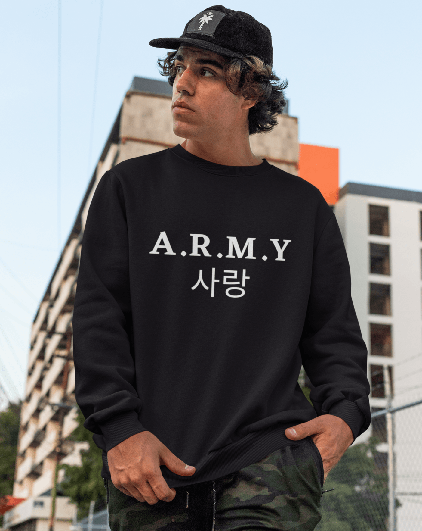 Army Sweatshirt - Koral Dusk