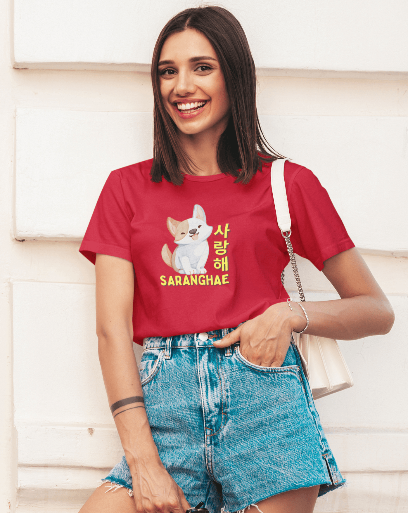Saranghae T-shirt - Koral Dusk