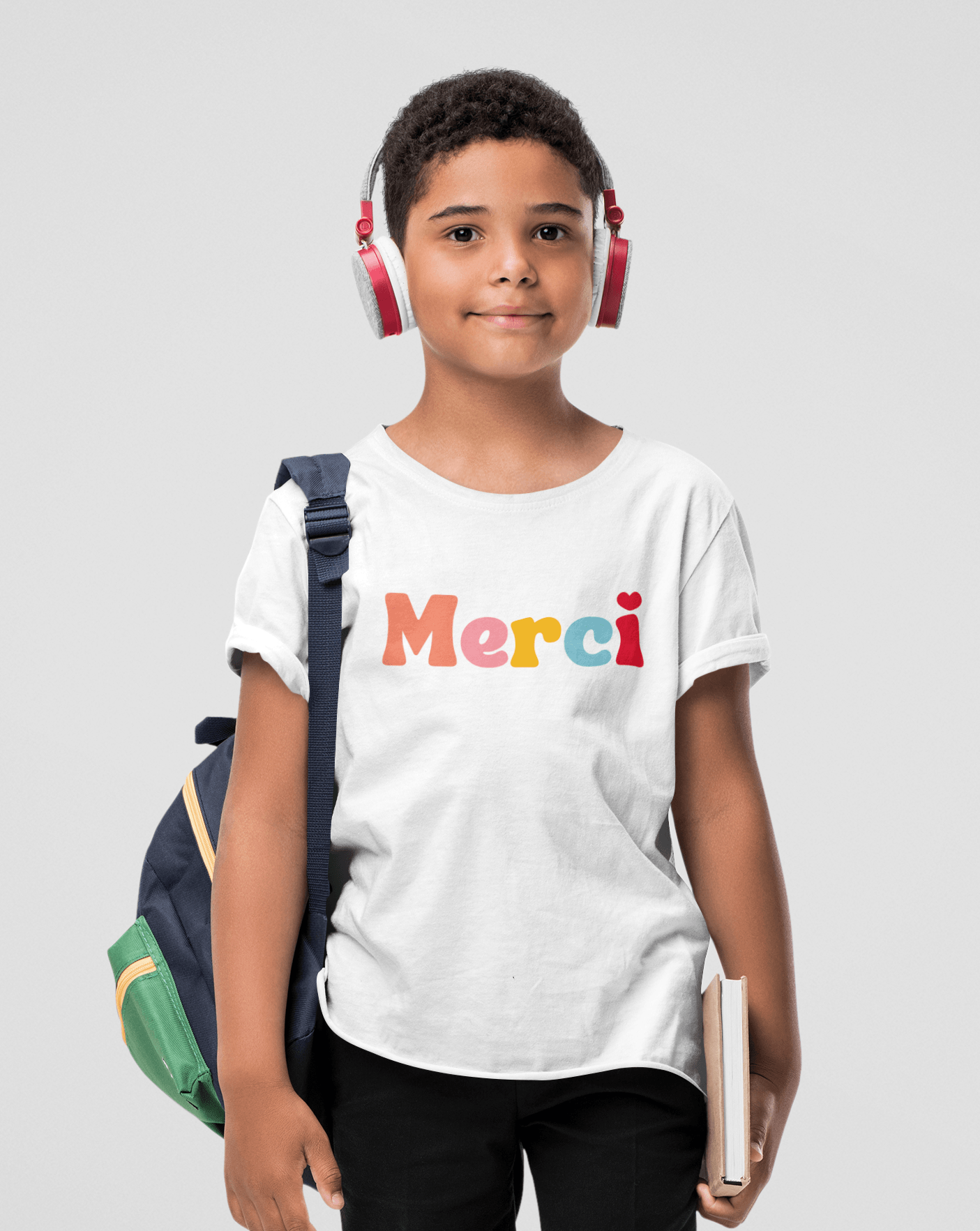 Merci Kids T-shirt - Koral Dusk