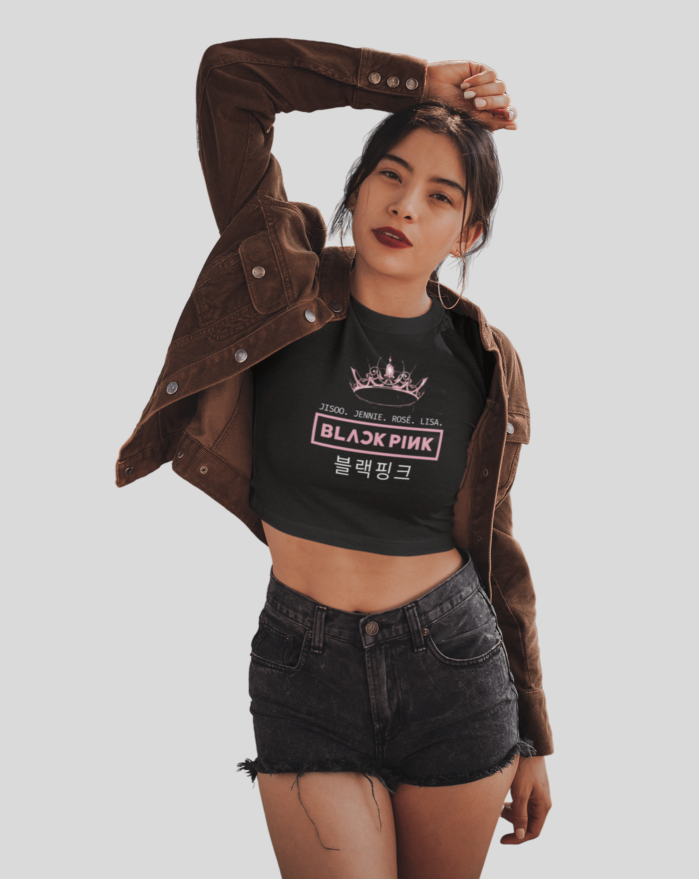 BLACKPINK Royalty Crop Tee - Koral Dusk