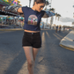 Embrace The Rain Crop T-shirt - Koral Dusk